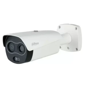 CAMARA IP TIPO BALA TERMICA/VISIBLE LENTE 13MM/8MM ALARMA LUZ BLANCA MEDICION TEMP. 30°C ~ 45°C
