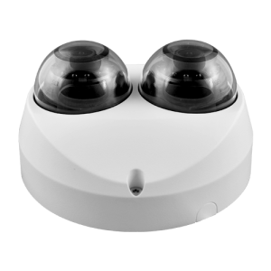 CAMARA IP DOMO DOBLE SENSOR 2MP 2,8MM 110° WDR 120DB IP67 IK10 H.265+ IR 20M 5 IVS PUERTO M12 MIC